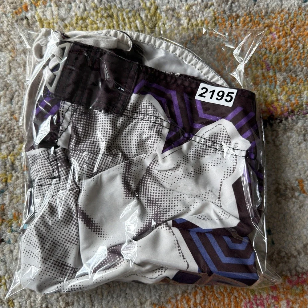 Y2K Surf Billabong Board Shorts Swim Trunks Size 34 Floral Geometric